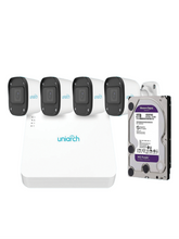 Kit of 4 complete cameras 4MP Uniarch model tube camera